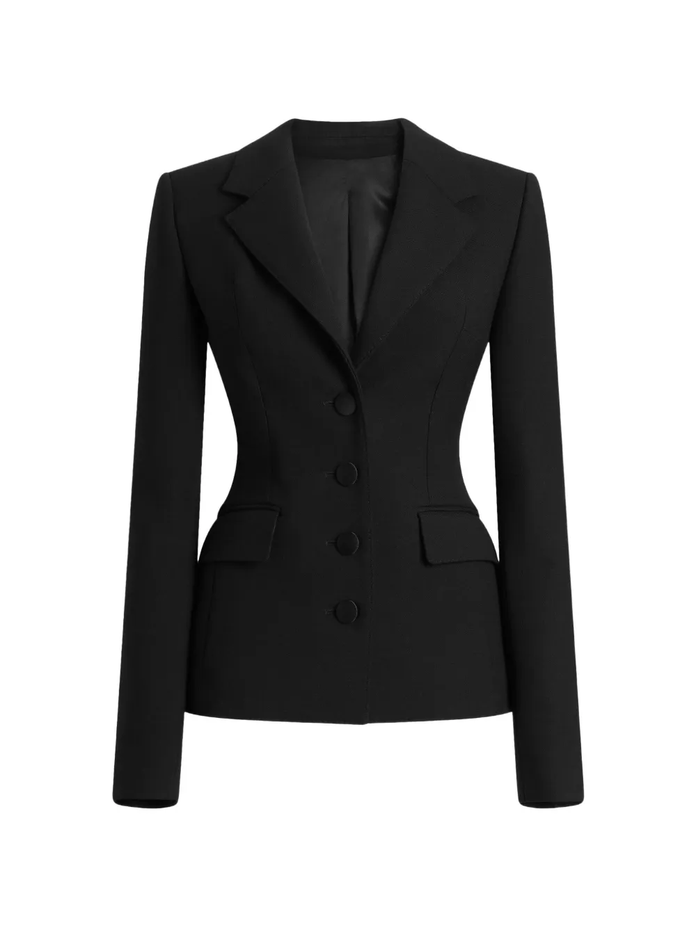 Dolce & Gabbana Wollen crêpe jack Zwart