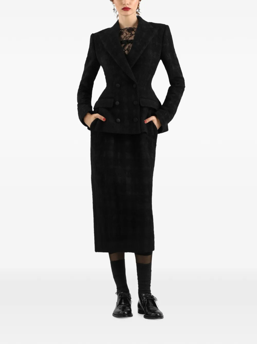 Dolce & Gabbana Blazer met dubbele rij knopen Zwart
