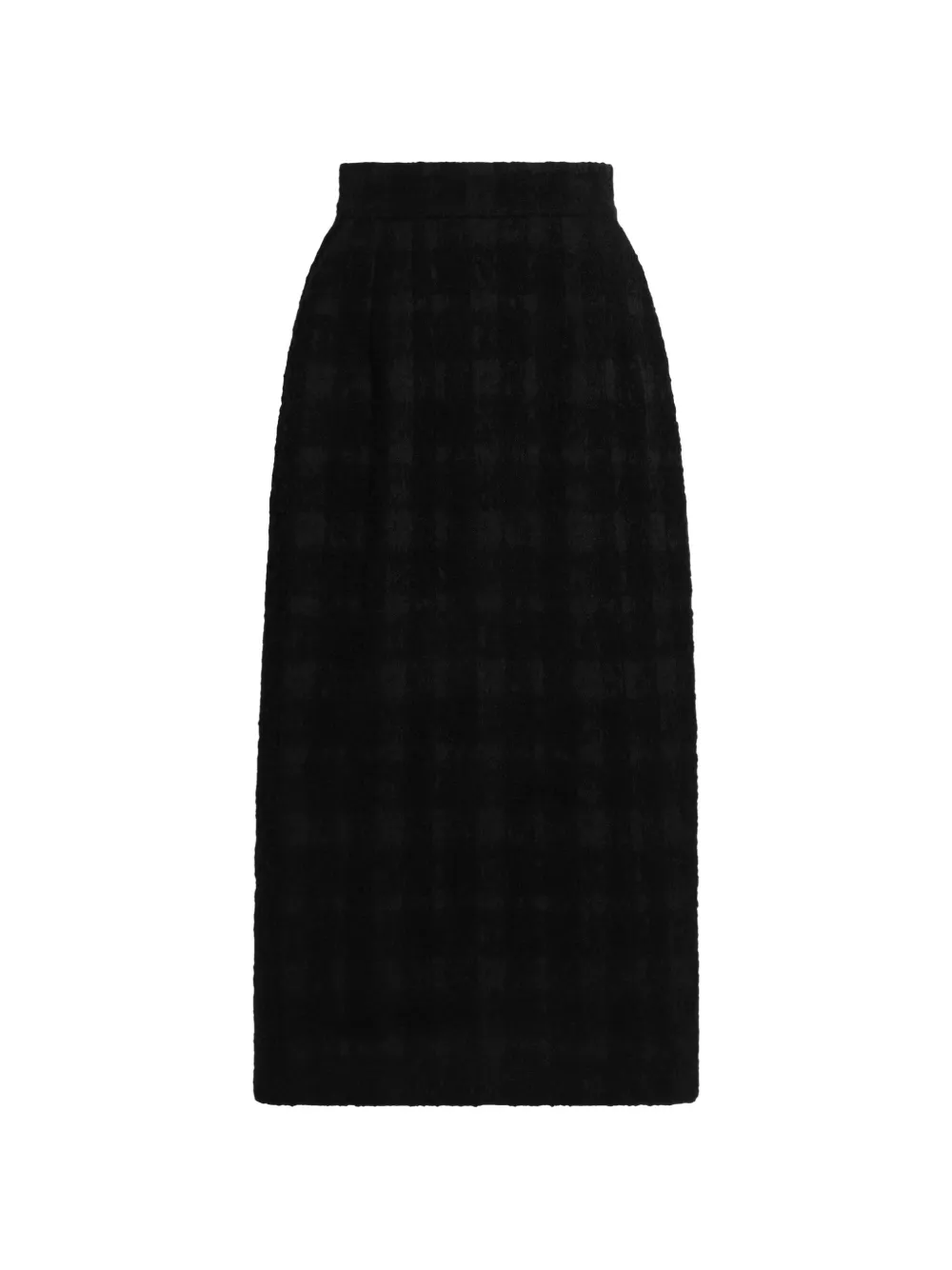 Dolce & Gabbana jupe mi-longue bouclée en laine mélangée à carreaux - Noir Dolce & Gabbana jupe mi-longue bouclée en laine mélangée à carreaux - Noir