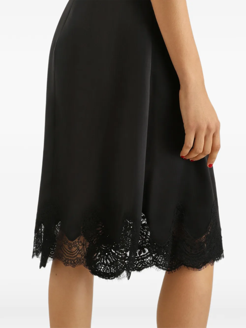 Dolce & Gabbana Zijden satijnen rok Zwart