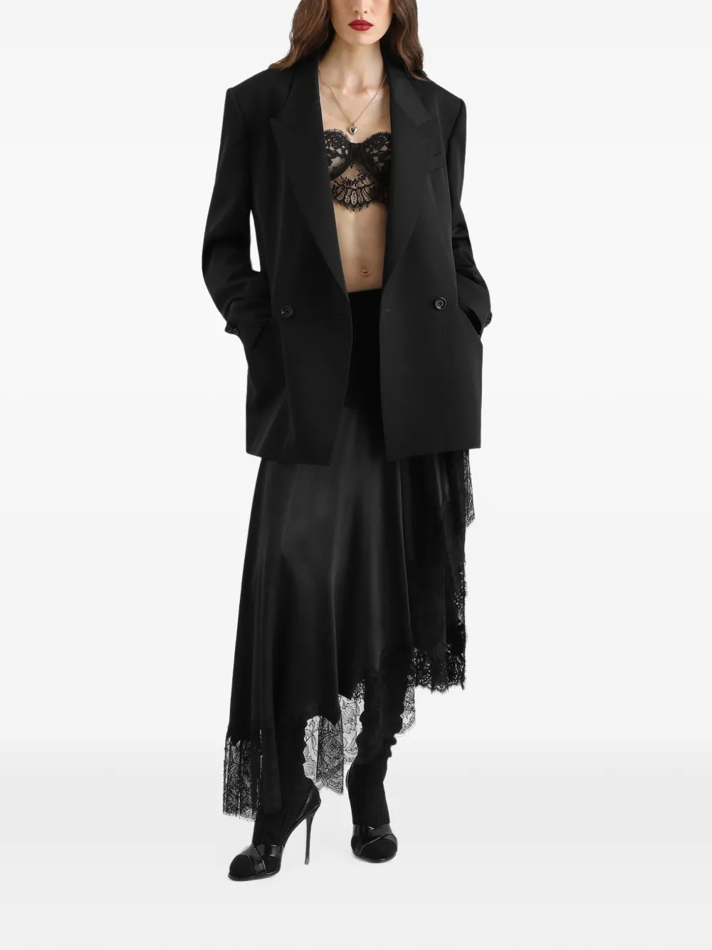 Dolce & Gabbana Rok van zijde-satijn Zwart