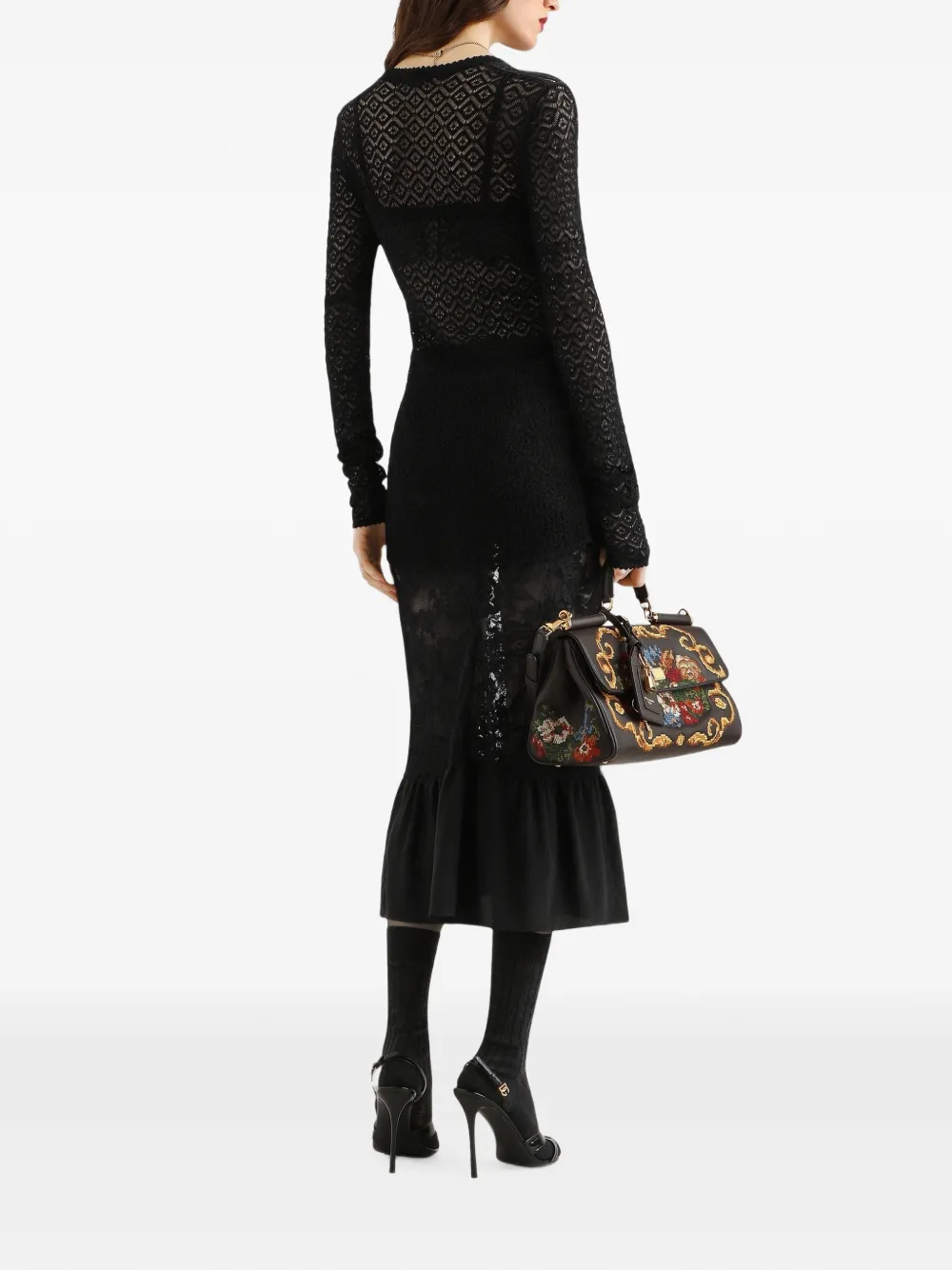 Dolce & Gabbana Kanten rok Zwart