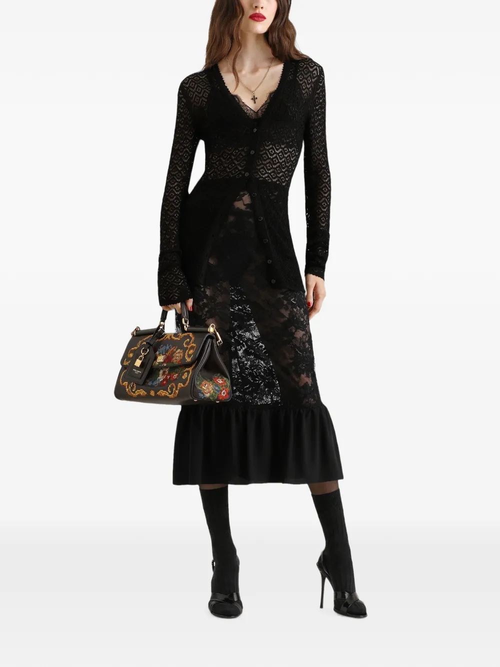 Dolce & Gabbana Kanten rok Zwart