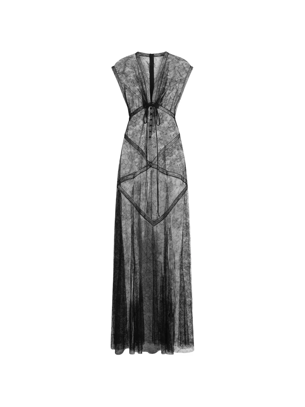 Dolce & Gabbana Abito in pizzo Chantilly - Nero