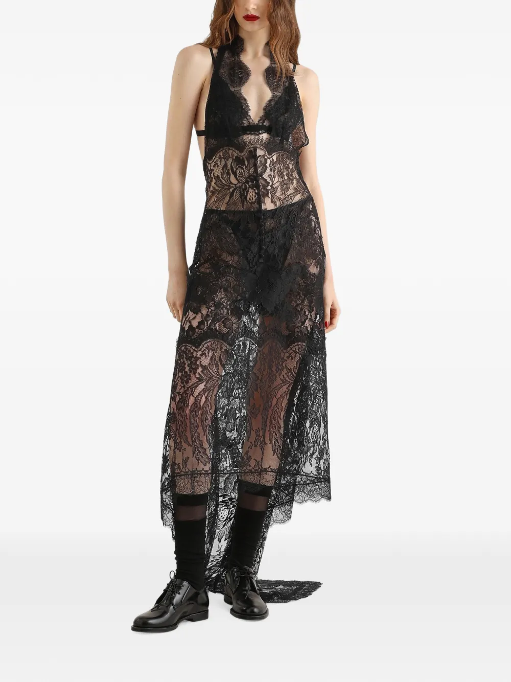 Dolce & Gabbana Kanten jurk Zwart