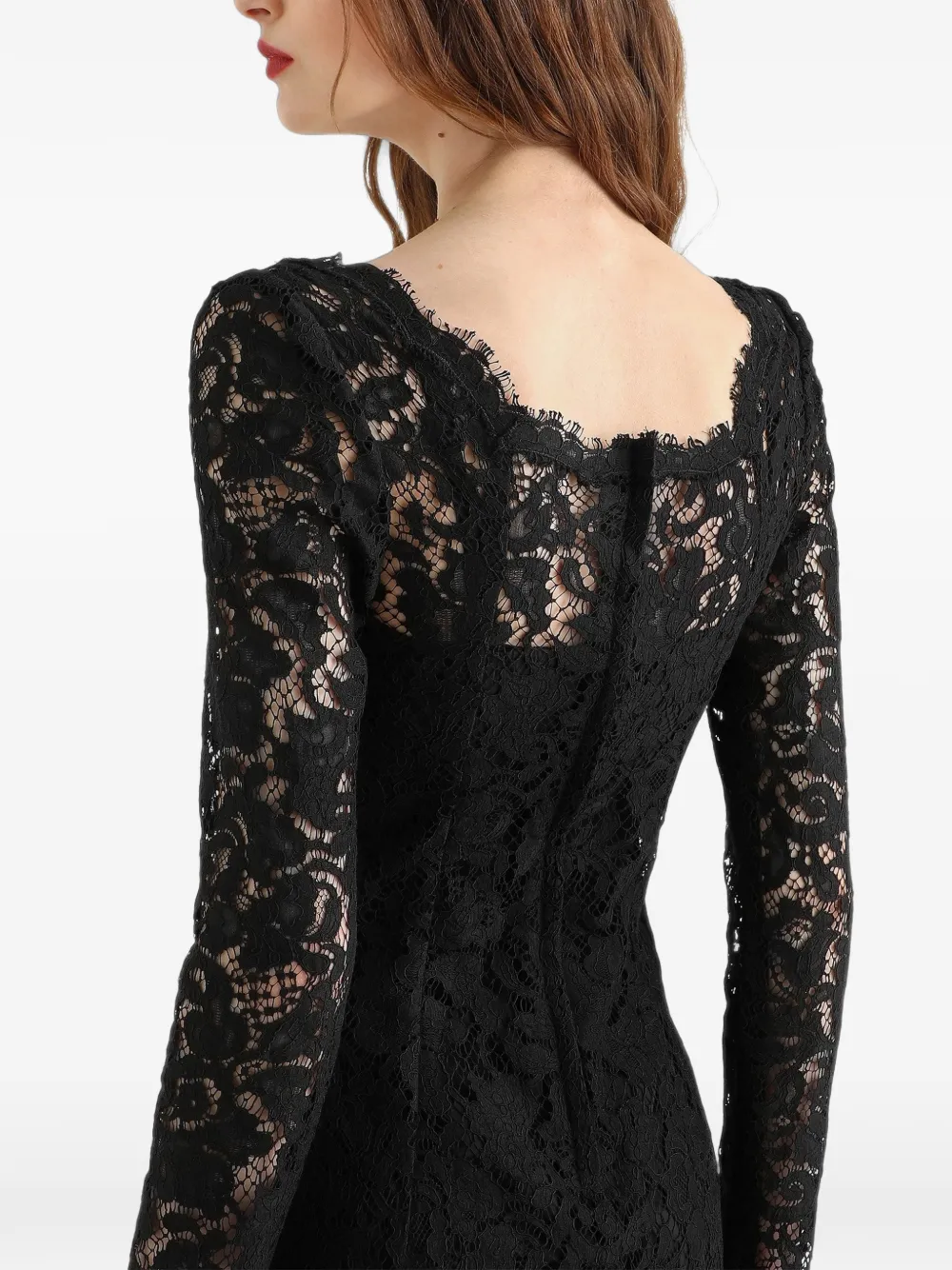 Dolce & Gabbana Cordonetto jurk met kant Zwart
