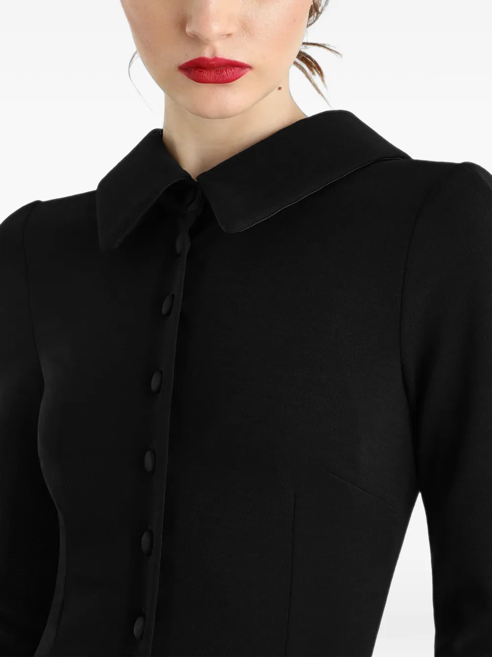 Dolce & Gabbana Jersey wollen jurk Zwart