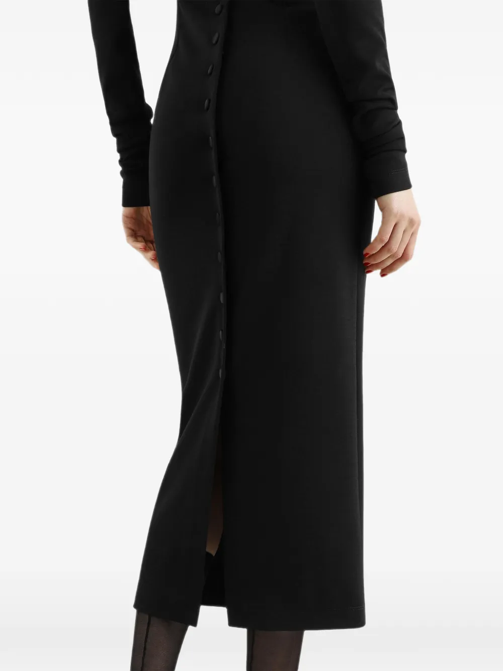 Dolce & Gabbana Jersey wollen jurk Zwart
