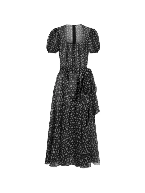 Dolce & Gabbana robe à fleurs et volants