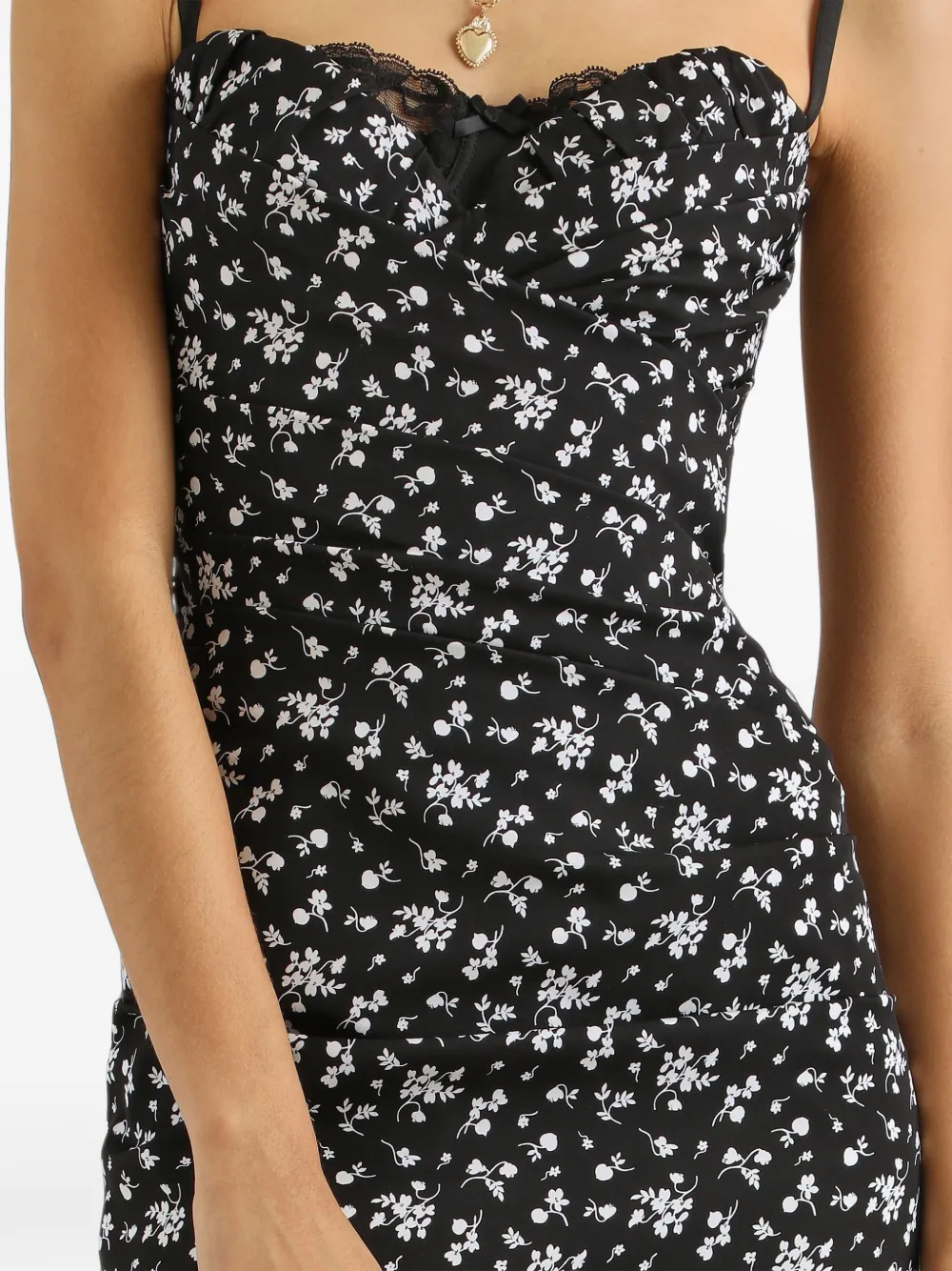 Dolce & Gabbana Jurk met bloemenprint Zwart