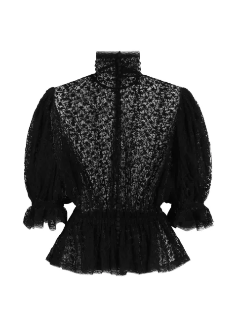 Dolce & Gabbana tulle top with embroidery