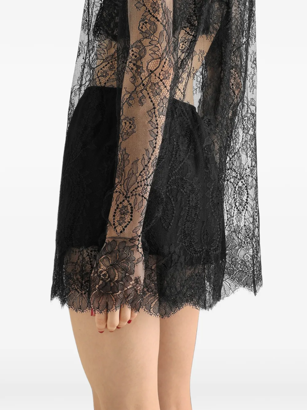 Dolce & Gabbana Chantilly top met kant Zwart