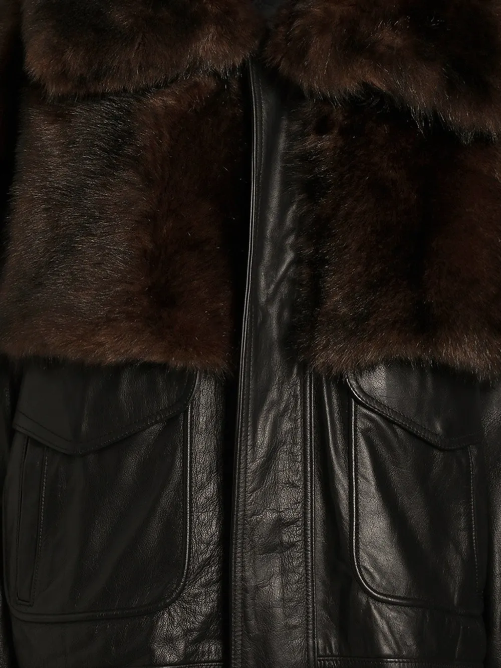 Dolce & Gabbana Leren jack Zwart