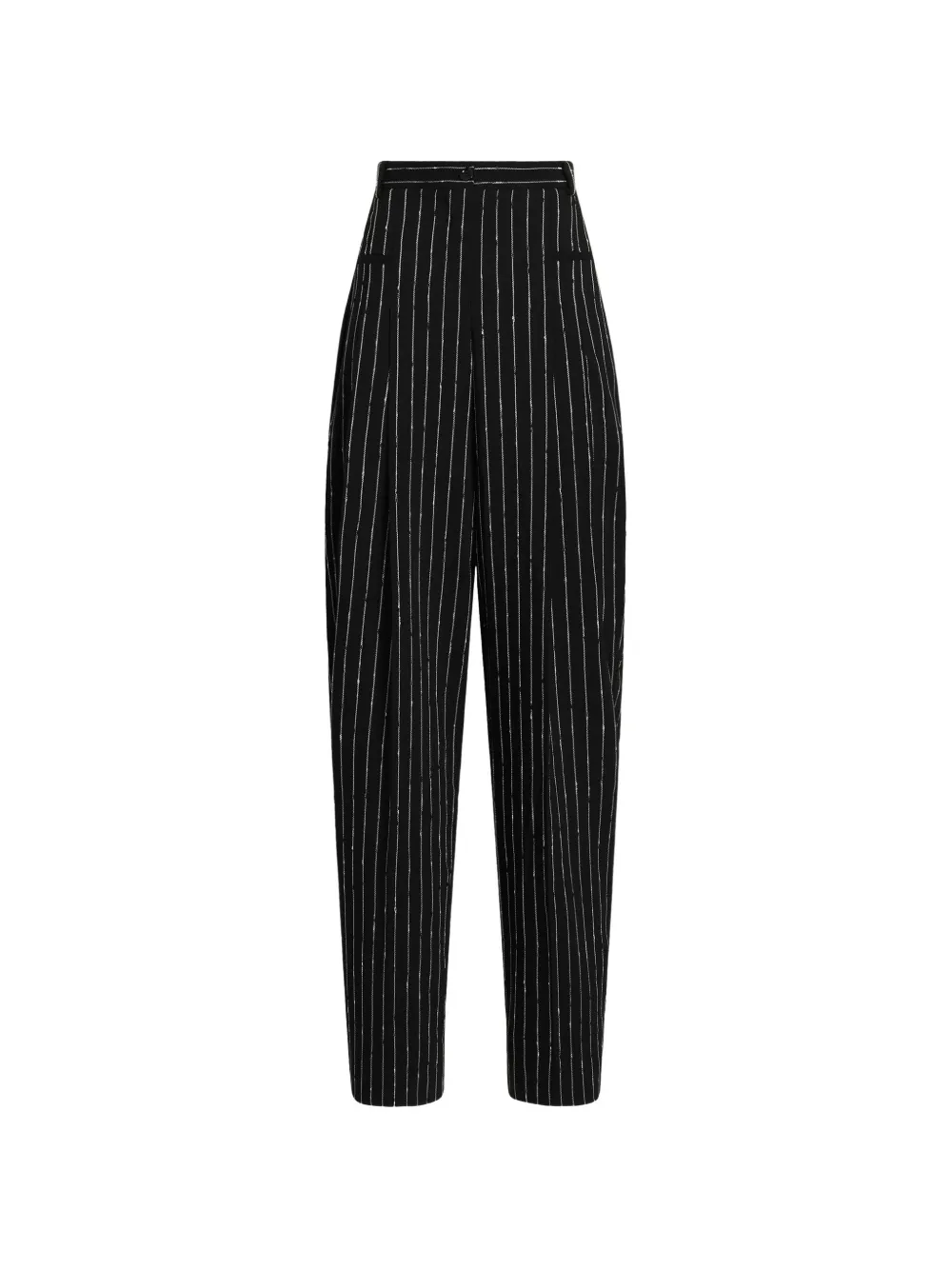 Dolce & Gabbana Broek van scheerwol met krijtstreep Zwart
