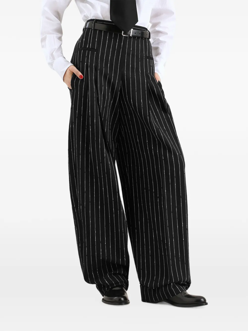 Dolce & Gabbana Pantaloni gessati - Nero
