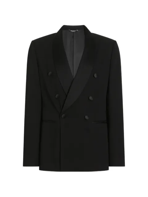 Dolce & Gabbana double-breasted tuxedo jacket in techno gabardine