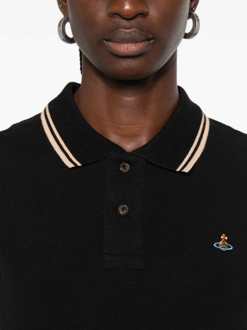 Vivienne Westwood Poloshirt met borduurwerk Zwart