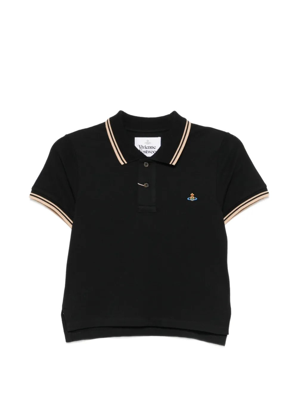 Vivienne Westwood Orb-embroidered polo shirt - Schwarz