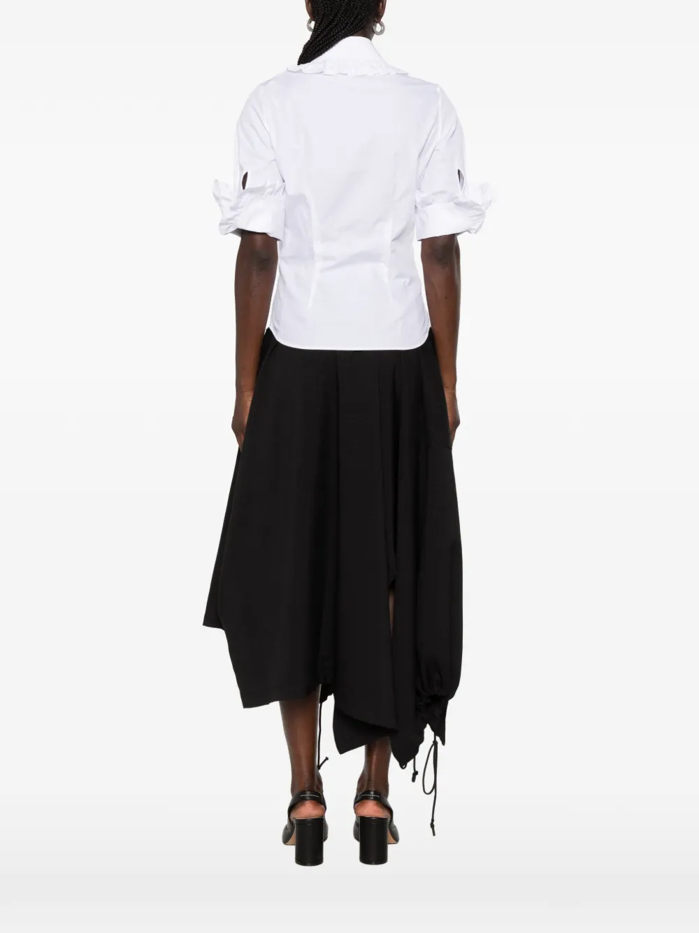 Vivienne Westwood SS Toulouse Frill overhemd met uitgesneden details Wit