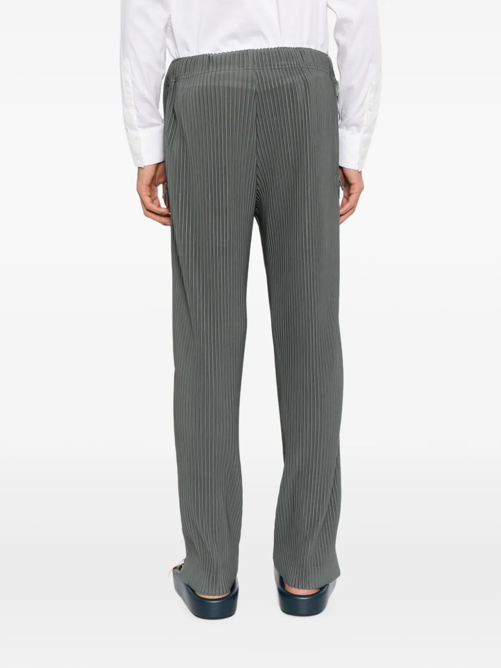 Homme Plissé Issey Miyake Plissé broek met ritsdetail Blauw