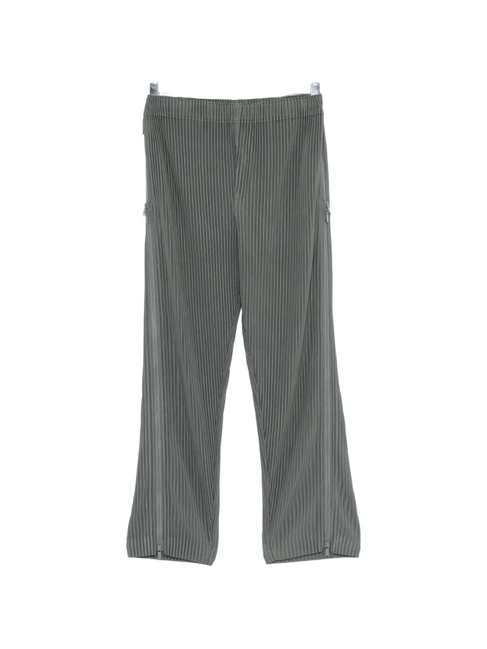Homme Plissé Issey Miyake plissé zip-detail trousers - Blu