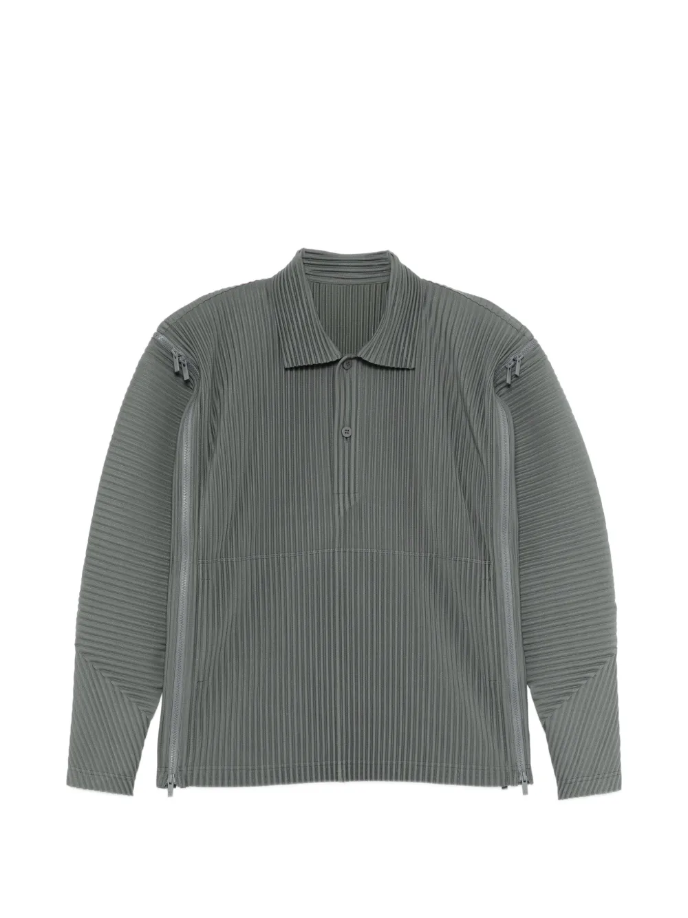 Homme Plissé Issey Miyake plissé-effect zip-detail polo shirt