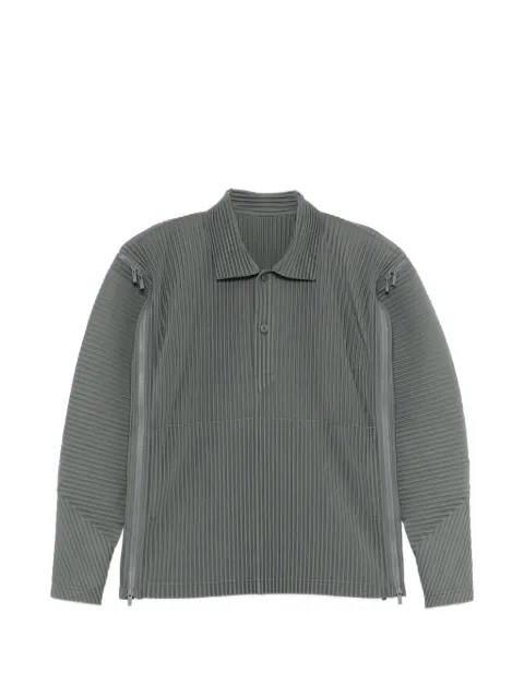 Homme Plissé Issey Miyake plissé-effect zip-detail polo shirt