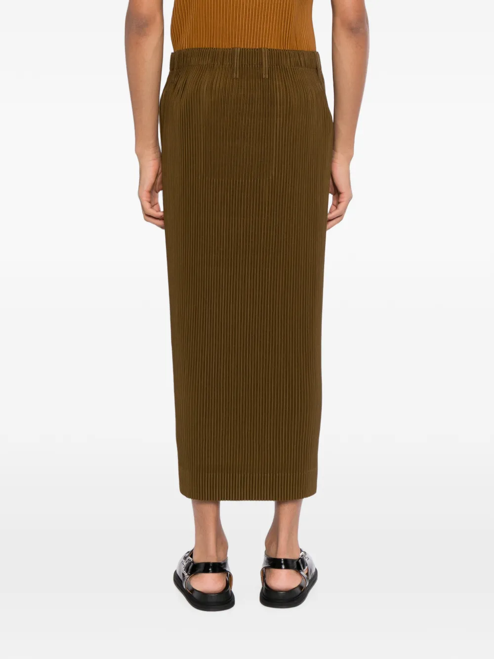 Homme Plissé Issey Miyake Plissé rok Groen