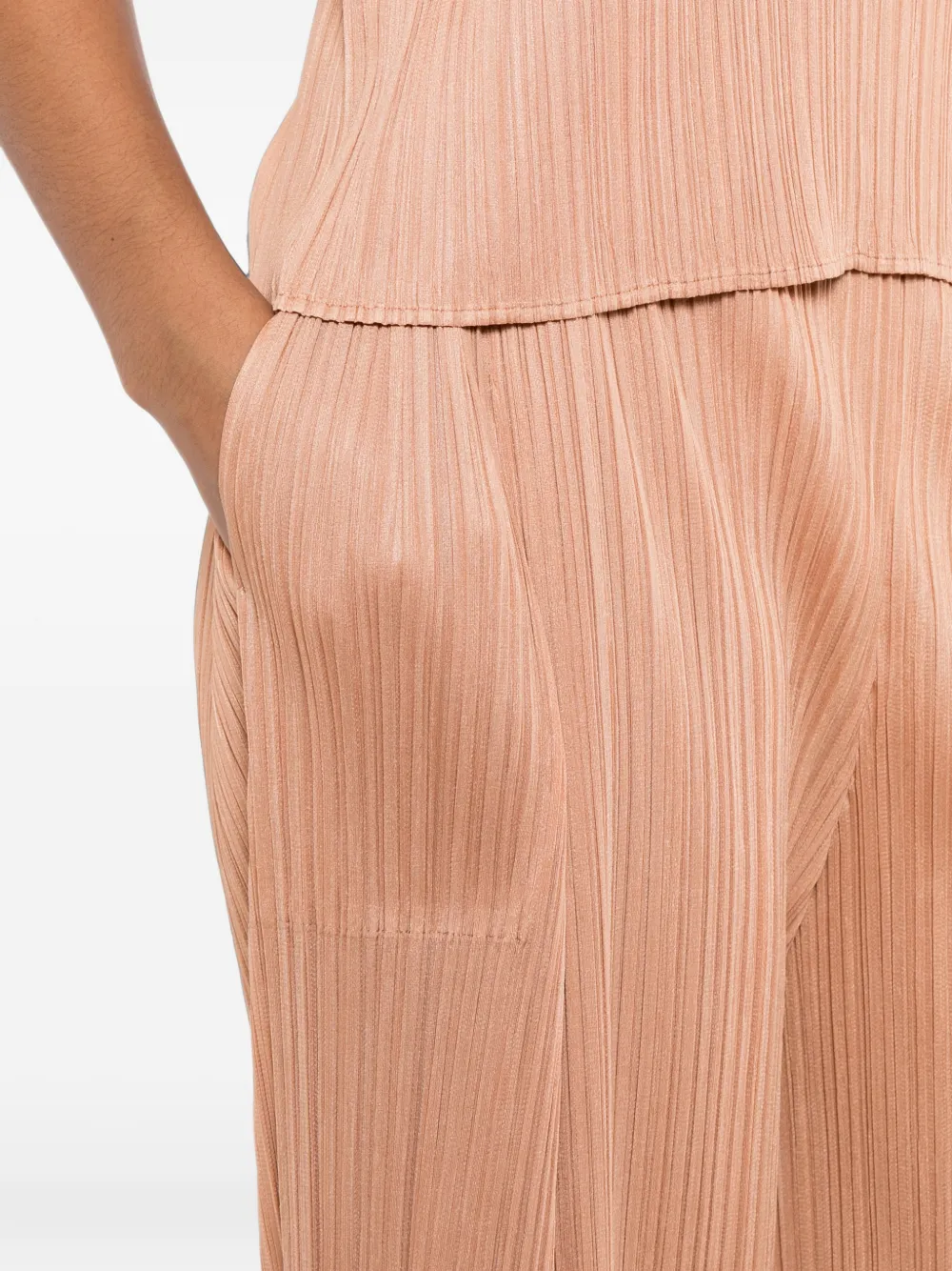 Pleats Please Issey Miyake June broek Beige