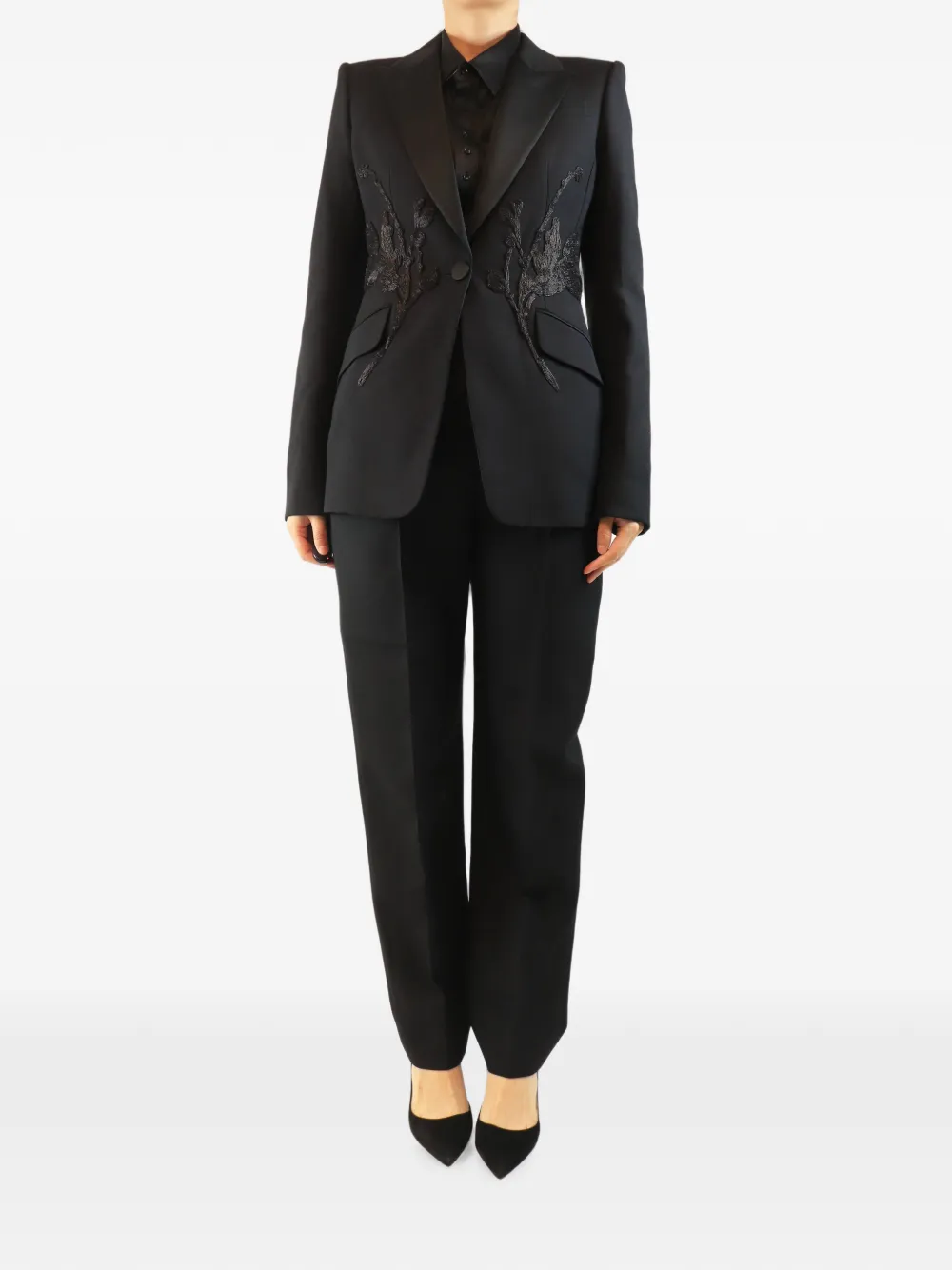 Alexander McQueen Pre-Owned Completo monopetto - Nero