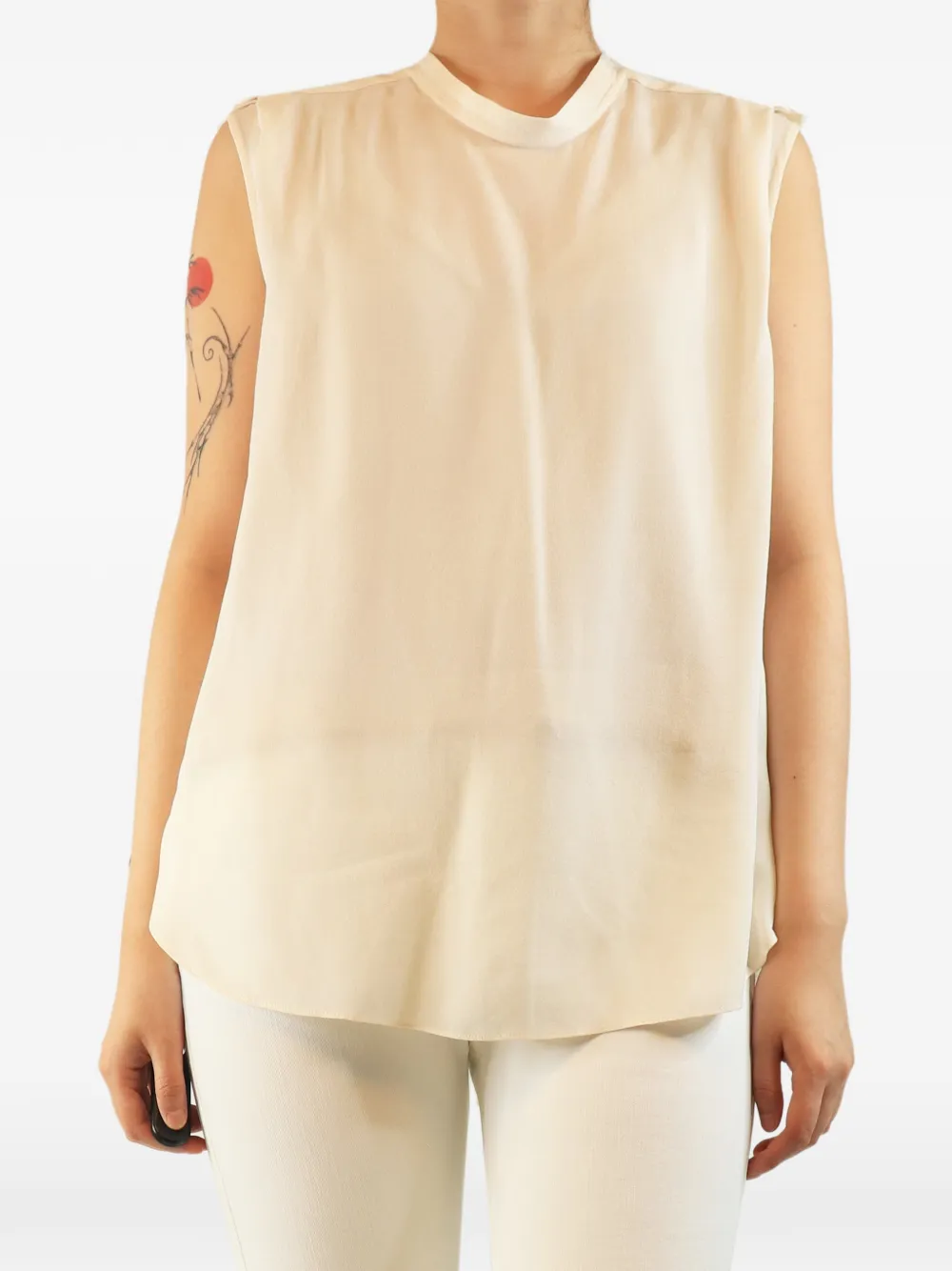 3.1 Phillip Lim Ärmellose Seidenbluse - Nude