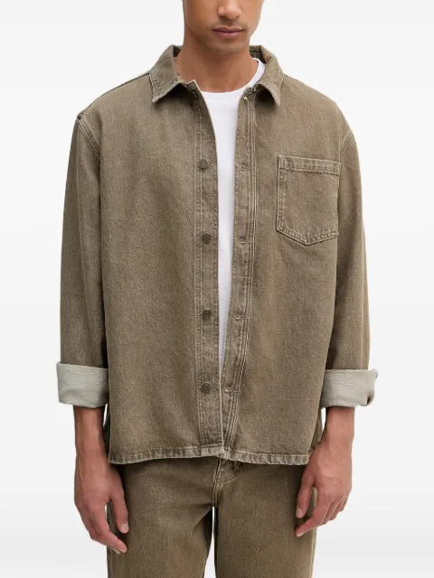 Les Deux chemise en jean délavé à poche de poitrine