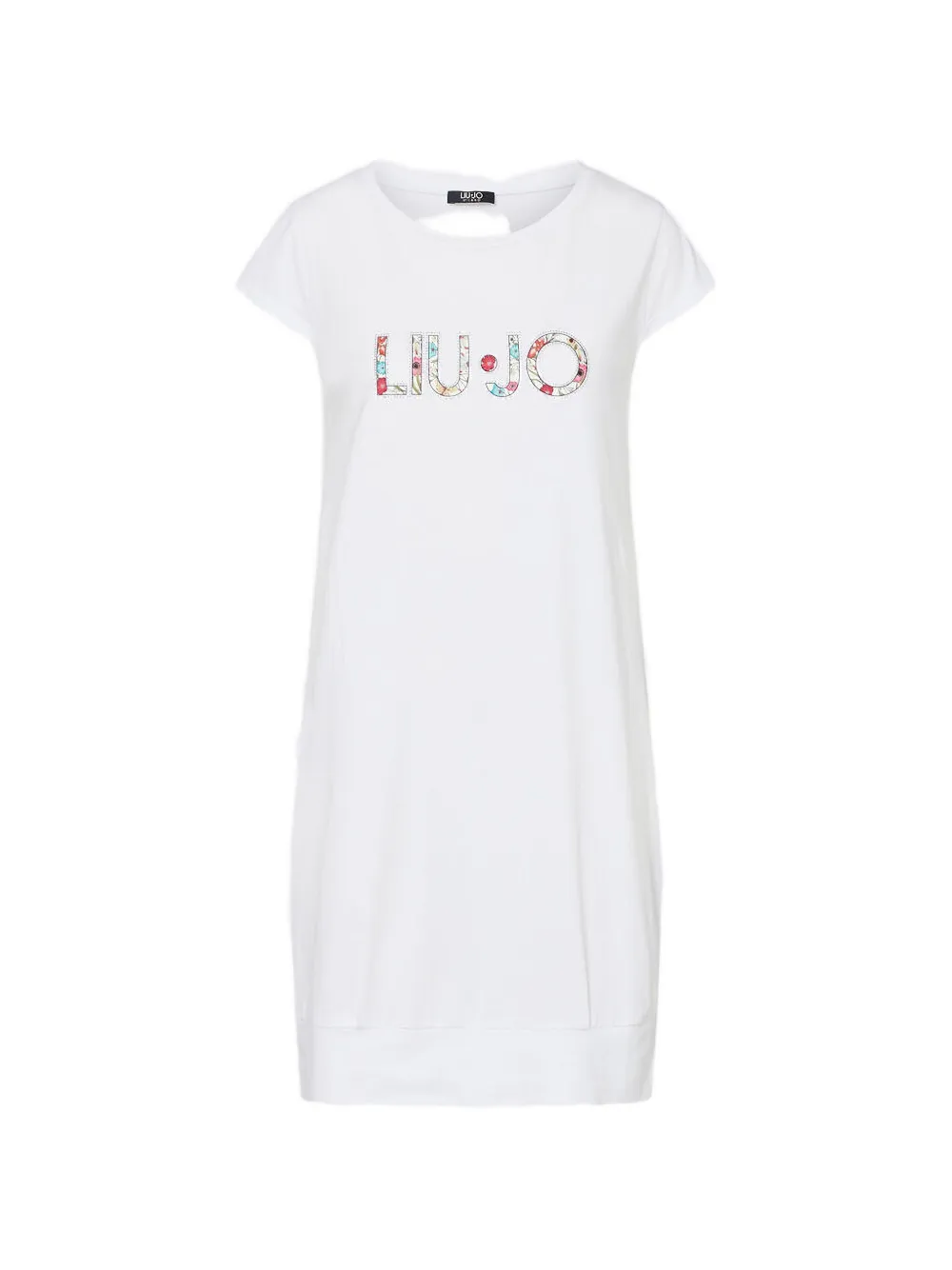 LIU JO logo-print short-sleeve midi dress - Weiß