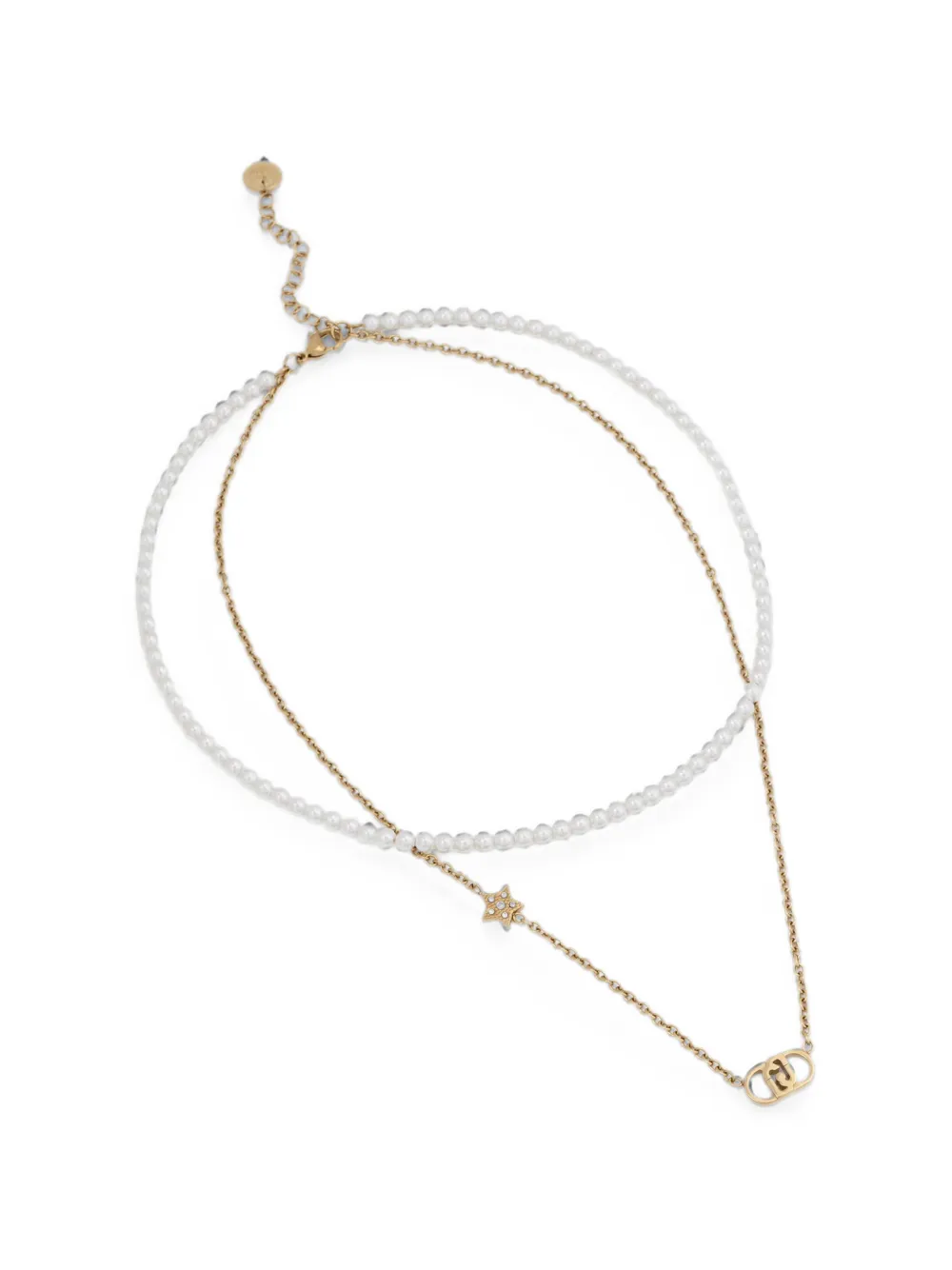LIU JO faux-pearl star-motif necklace - Oro