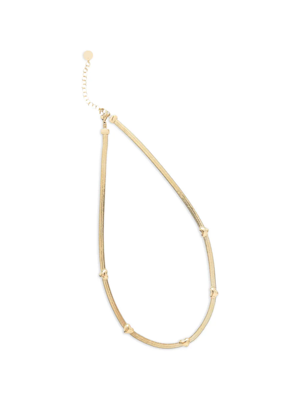 LIU JO heart-motif snake-chain necklace - Oro