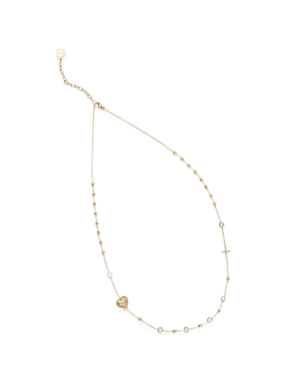LIU JO heart cross-charm necklace - Oro