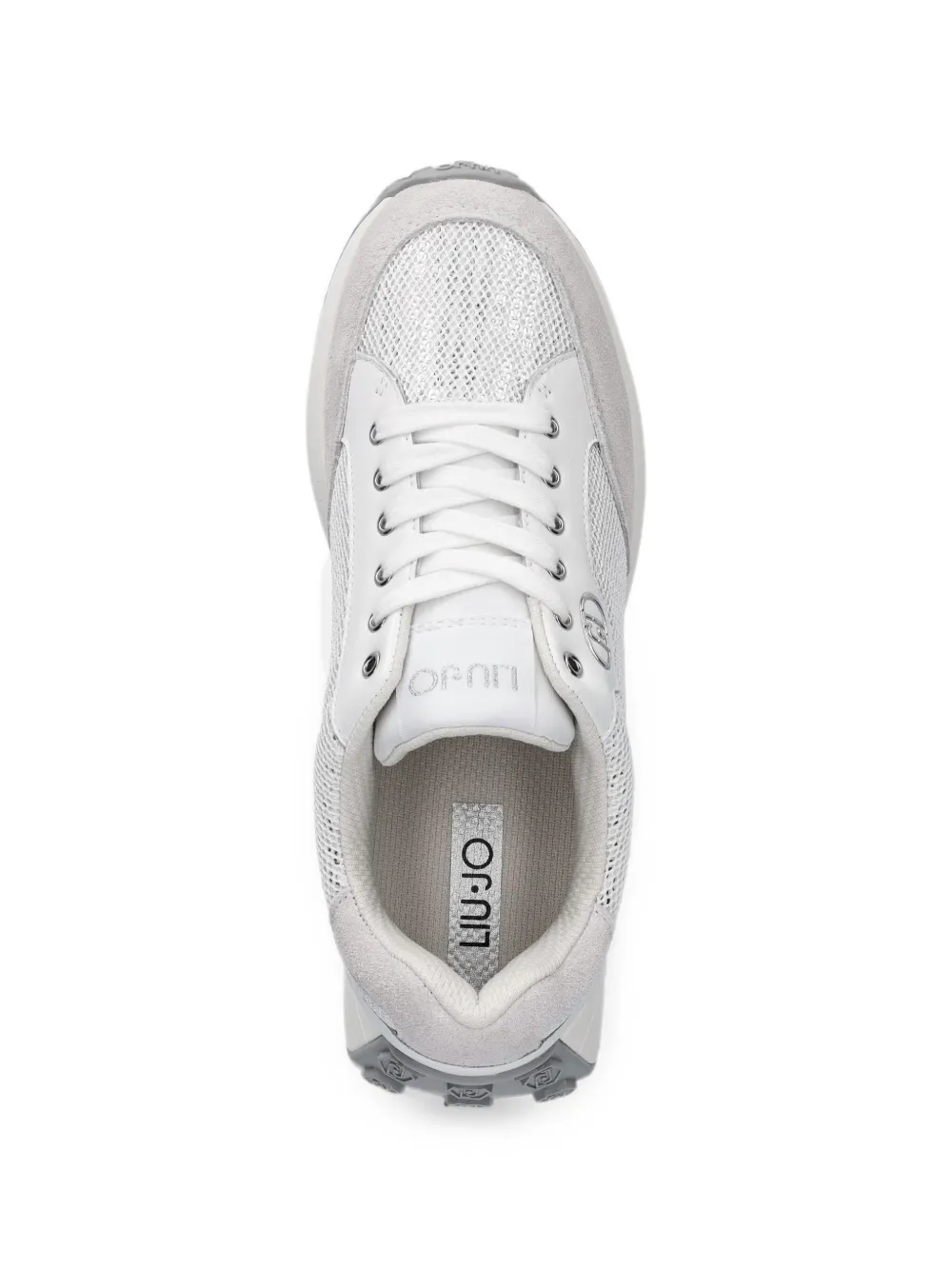 LIU JO mesh-panelled suede-trim sneakers Wit