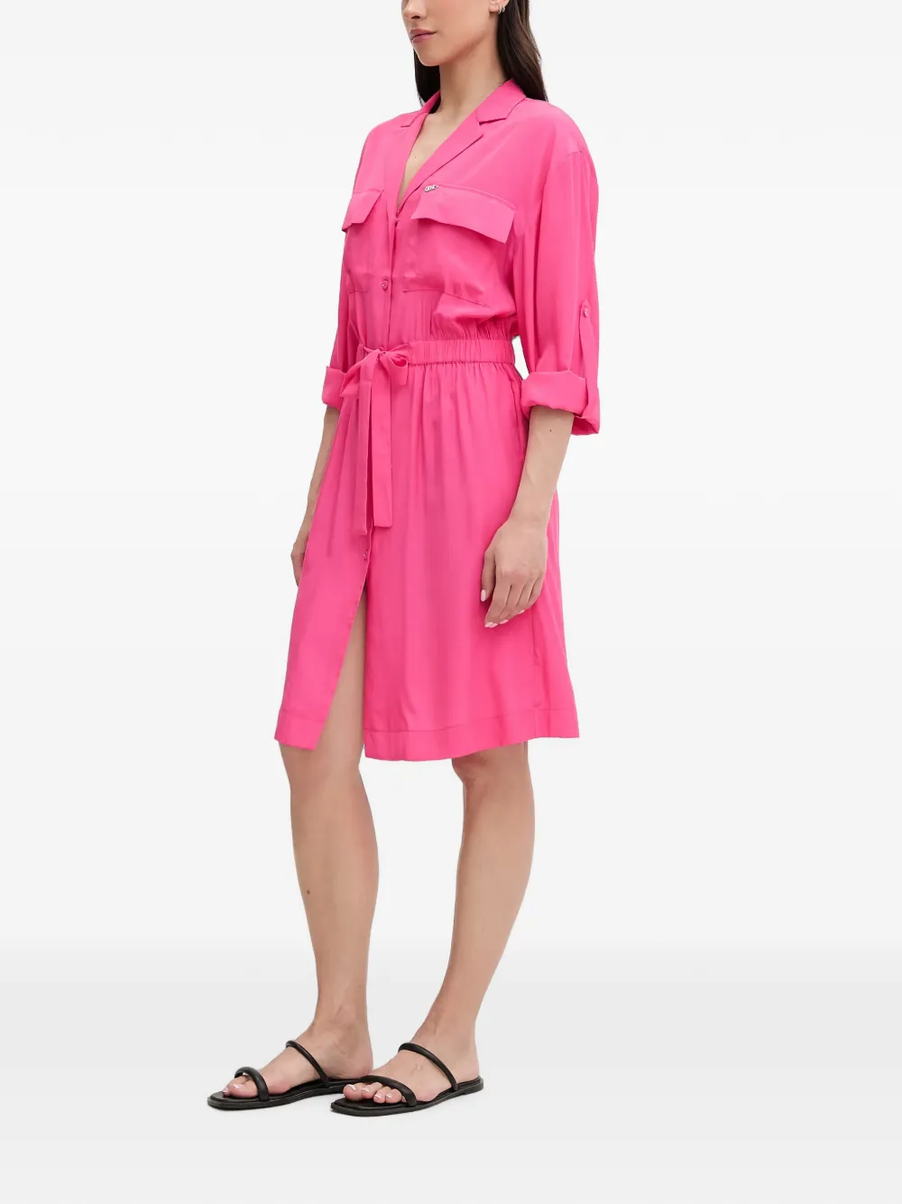 LIU JO Mini-jurk met borstzak en ceintuur Roze