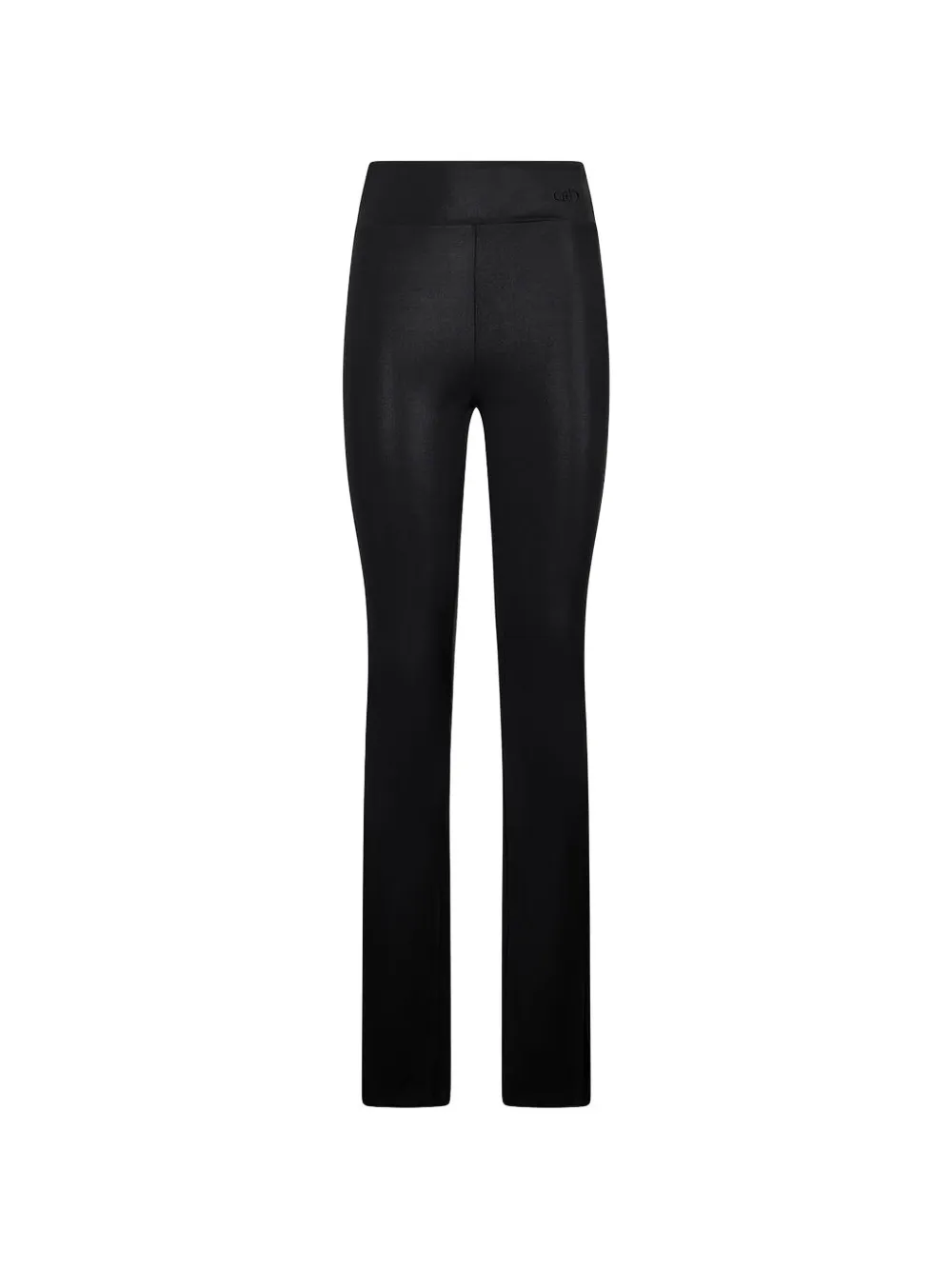 LIU JO Legging met gecoate afwerking en split Zwart
