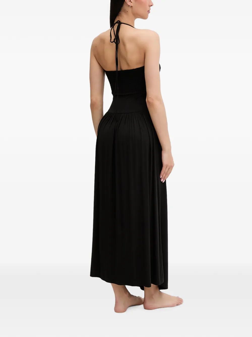 LIU JO Maxi-jurk met halternek en studs Zwart