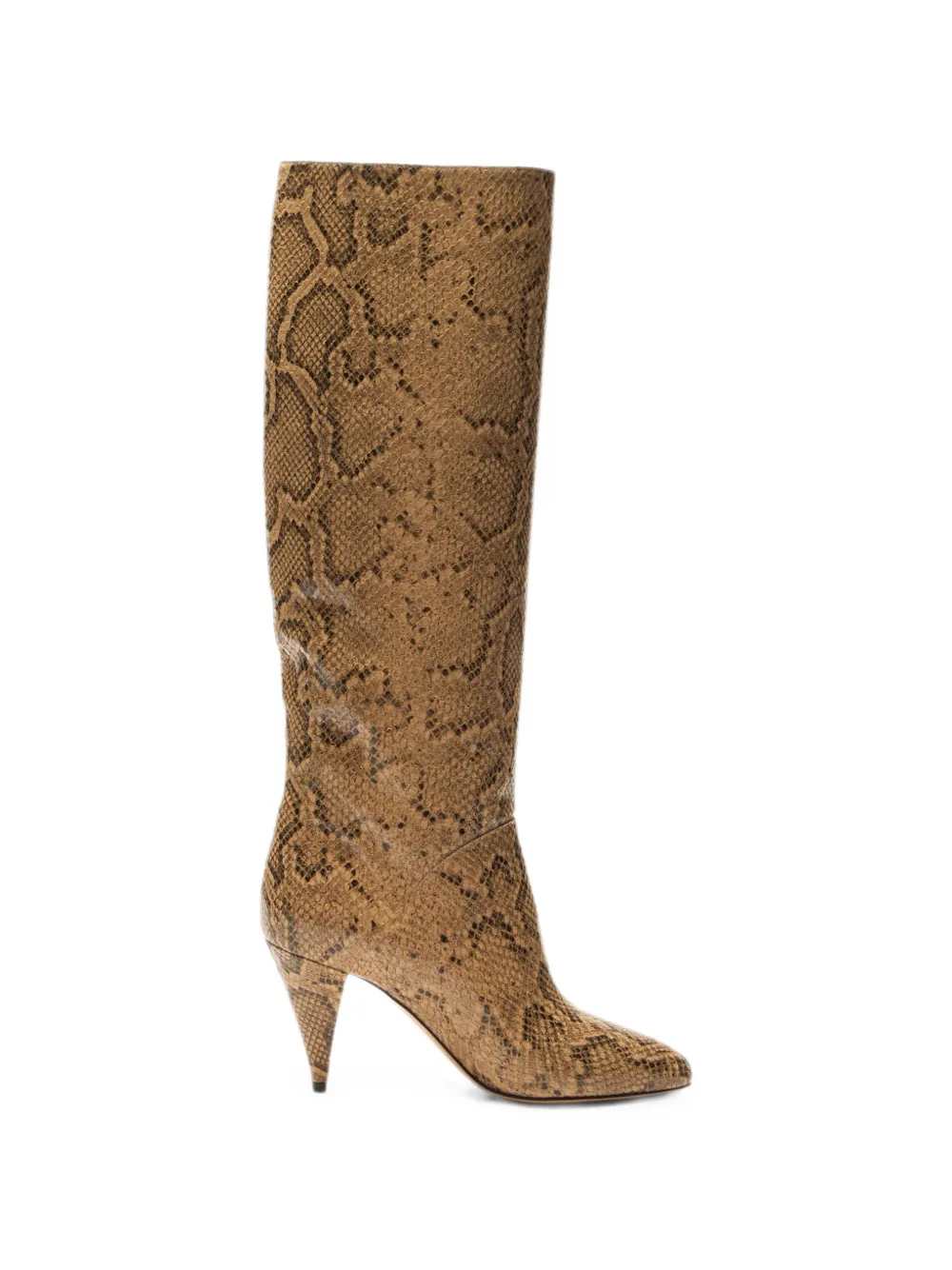 Casadei Venus Basilisco python-print boots Beige