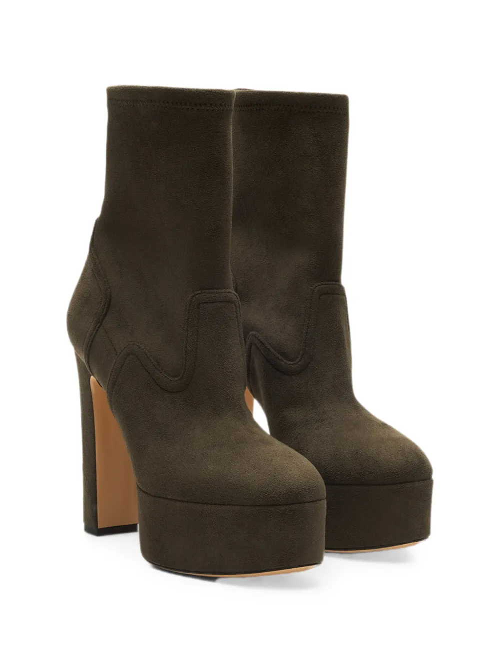 Casadei Patty Arceus platform ankle boots Groen