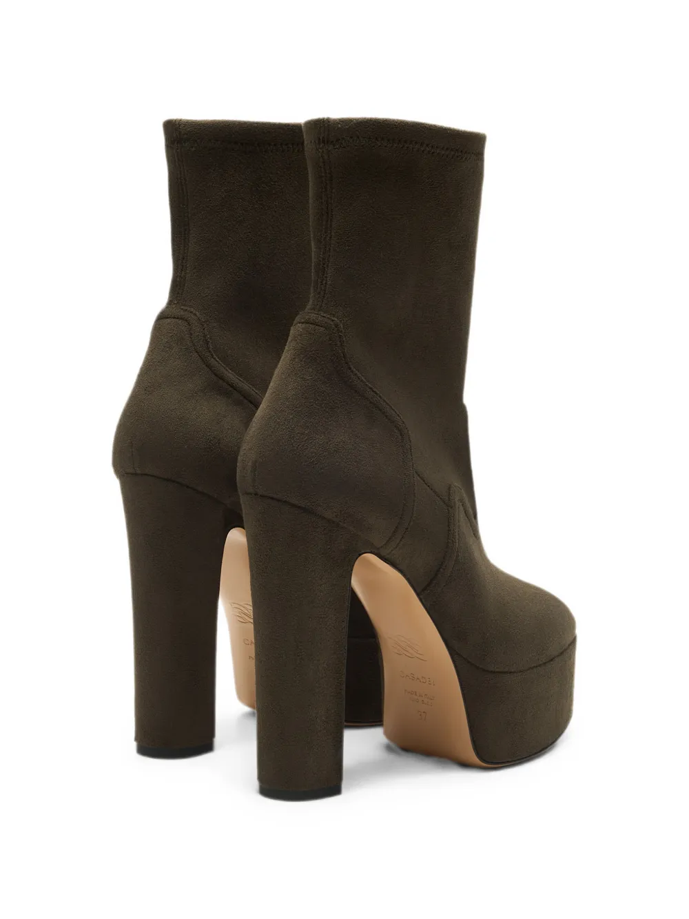 Casadei Patty Arceus platform ankle boots Groen