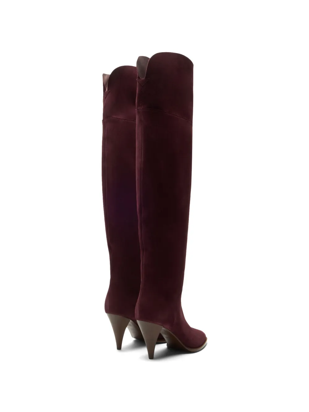 Casadei Venus Nomad suède overknee laarzen Rood