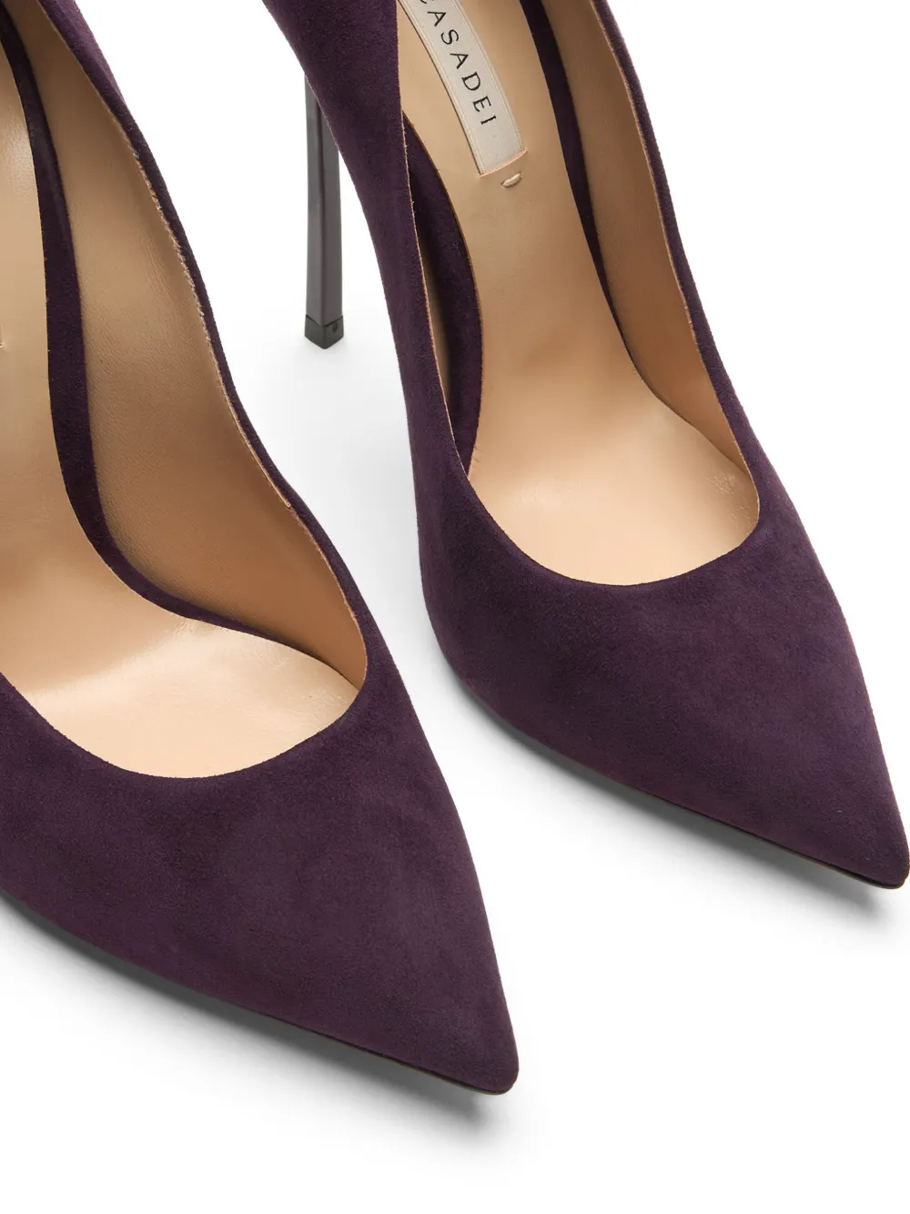 Casadei Blade suede pumps Paars