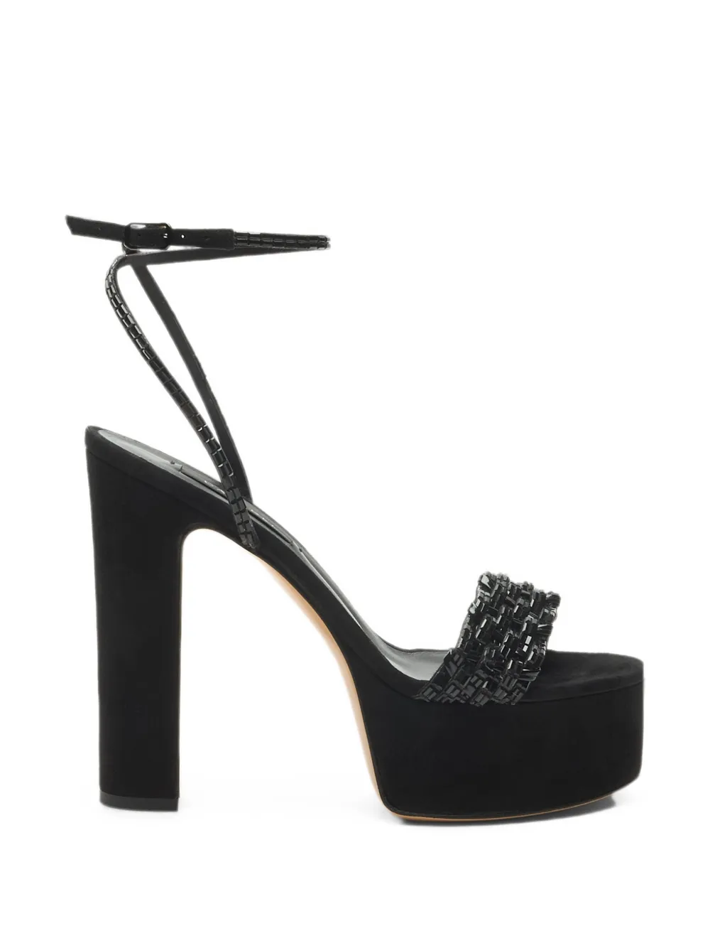 Casadei Godyva crystal-embellished sandals Zwart