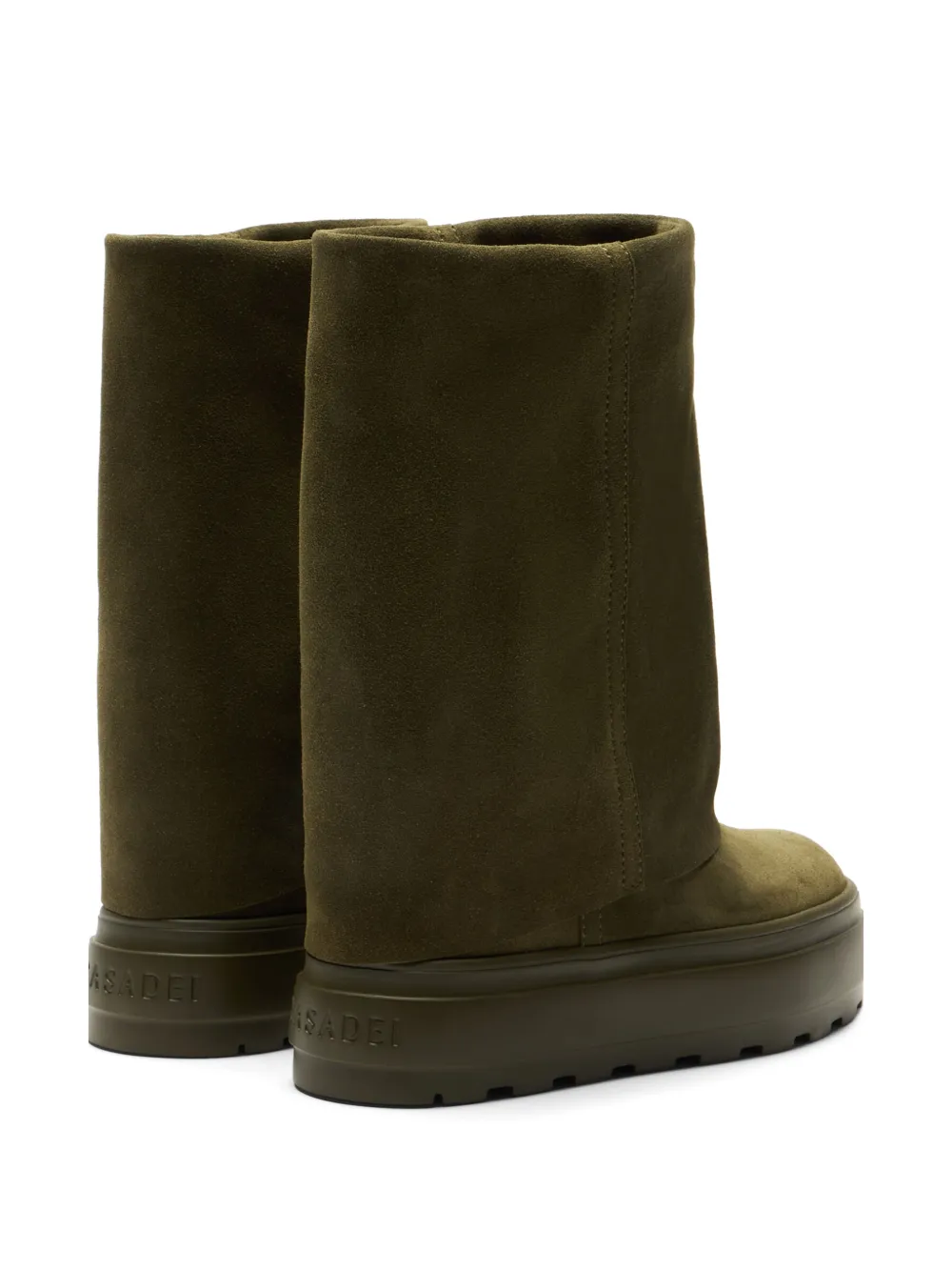 Casadei suede wedge ankle boots Groen