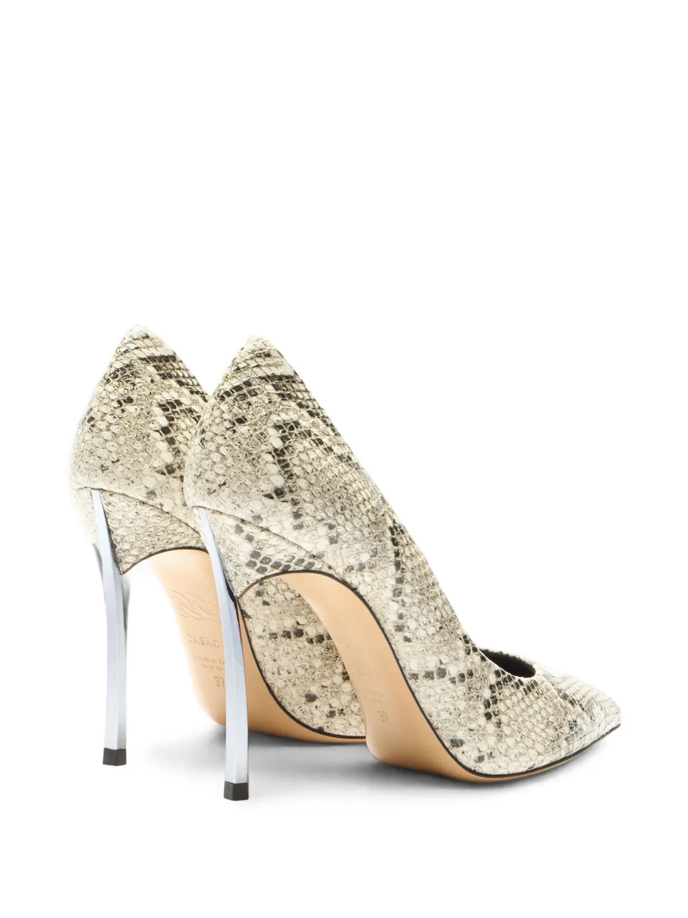 Casadei Blade python-print pumps Beige