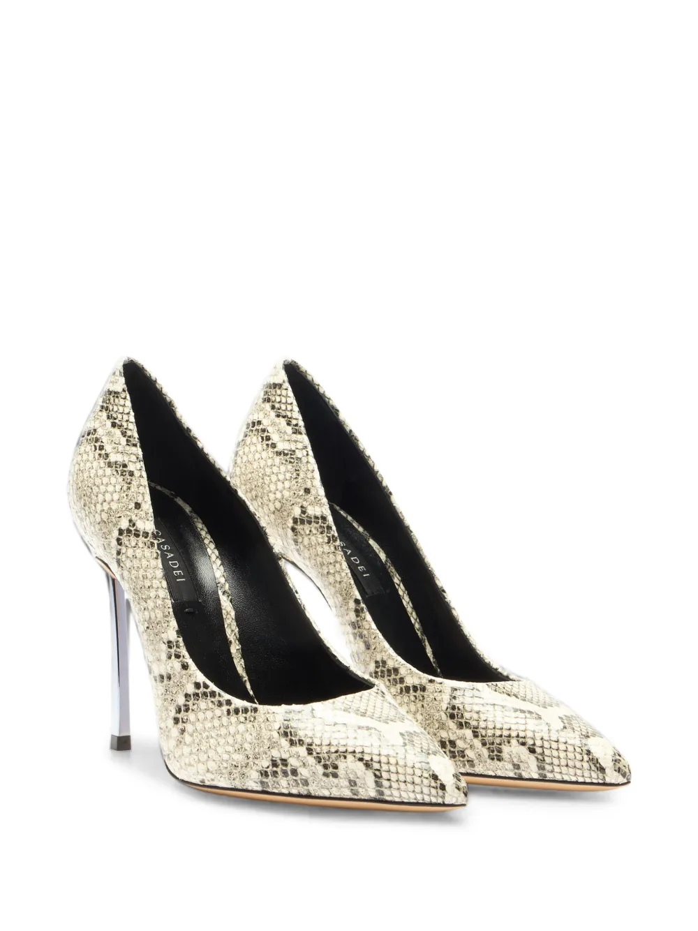 Casadei Blade python-print pumps Beige
