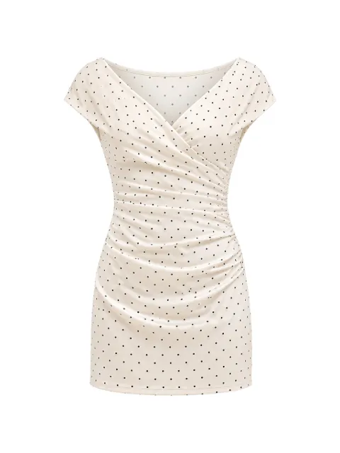 SOLAQUA Emanuela polka-dot mini dress